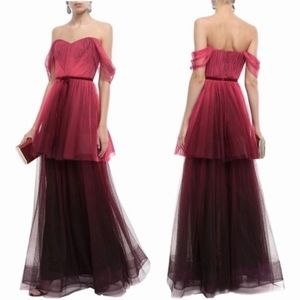 Marchesa Notte ombre tulle gown